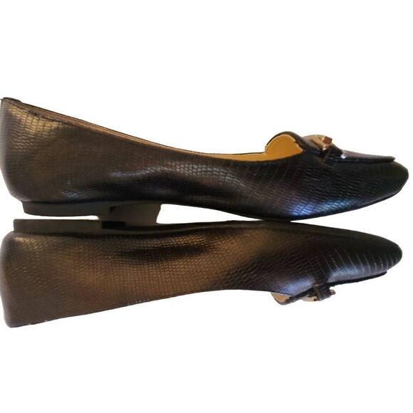 Karl Lagerfeld Black Dutot Leather Pointed Toe Flats 6.5 - Picture 10 of 13